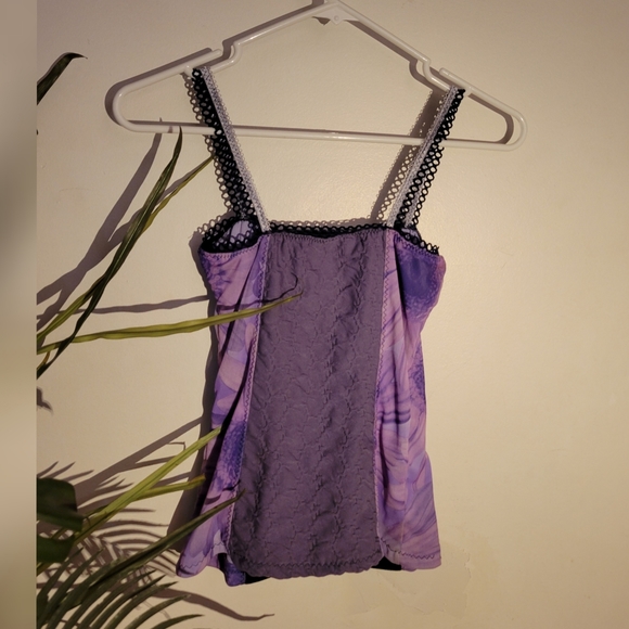 Mauve and blue tank top - Picture 2 of 2